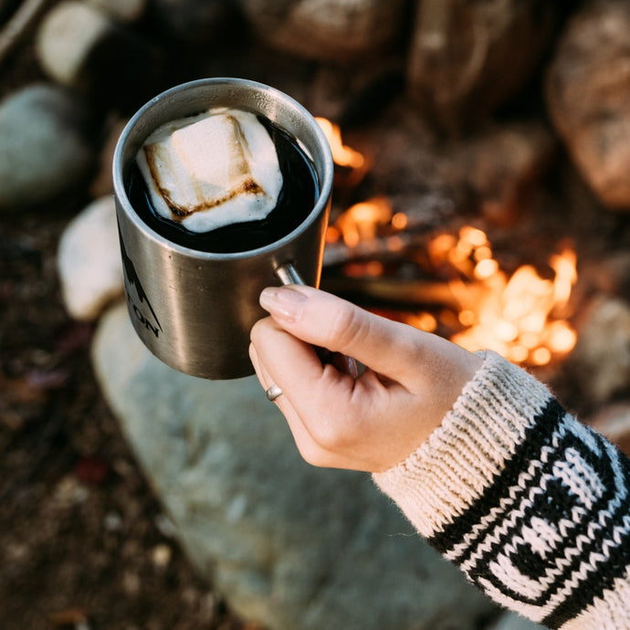 artisan marshmallow melting in coffee 
